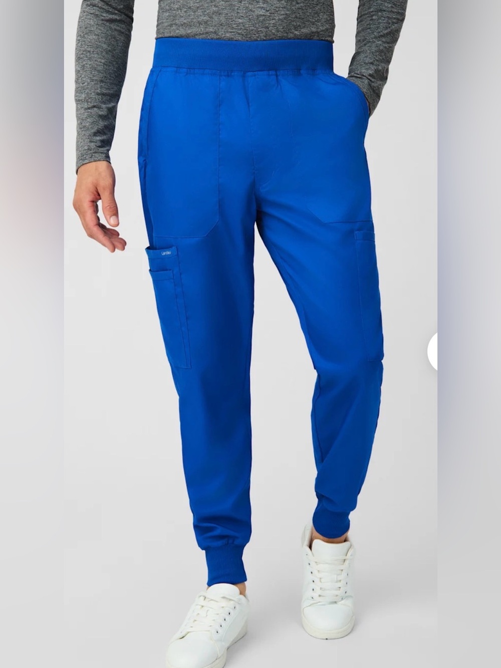 NWT Landau ProFlex Men’s 7-Pocket Cargo Jogger Scrub Pants XL Royal Blue Regular